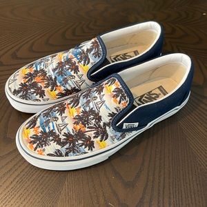 Custom Vans Slip Ons Hawaiian Good Vibes